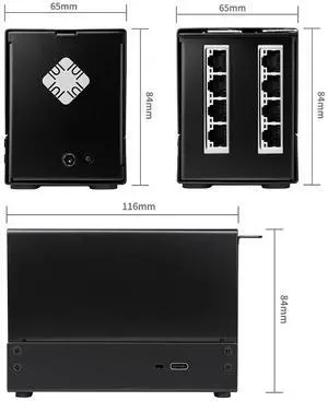 Quantum 8 Port Gigabit Ethernet Hub Via USB4 for Mac Mini M1 M2 M3 MacBook Pro Thunderbolt 3/4/5 Quantum 8 Port Gigabit Ethernet Hub Via USB4 for Mac Mini M1 M2 M3 MacBook Pro Thunderbolt 3/4/5