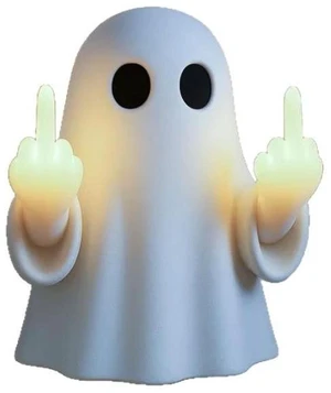 Funny Ghost LED Night Light, Cute Rebellious Ghost Lamp with Attitude for Halloween Decoration, Spooky Glow Table Lamp for Bedroom Office Bar Desktop, White Funny Ghost LED Night Light, Cute Rebellious Ghost Lamp with Attitude for Halloween Decoration, Spooky Glow Table Lamp for Bedroom Office Bar Desktop, White