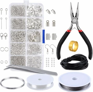 900pcs Jewelry Making Supplies Kit, Jewelry Repair Kit with Earrings Necklace Findings DIY Beads Plier Tools Set Jewelry Tool Set Jewelry Accessories Suitable for Adults and Beginners 900pcs Jewelry Making Supplies Kit, Jewelry Repair Kit with Earrings Necklace Findings DIY Beads Plier Tools Set Jewelry Tool Set Jewelry Accessories Suitable for Adults and Beginners