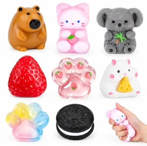 9 Pack Squishy Toys Set, Stress Relief Fidget Sensory Toys with Animals, Fruit & Cookie Designs, Soft Squeeze Toys for Adults, Kids Party Favors & Desk Decor 9 Pack Squishy Toys Set, Stress Relief Fidget Sensory Toys with Animals, Fruit & Cookie Designs, Soft Squeeze Toys for Adults, Kids Party Favors & Desk Decor