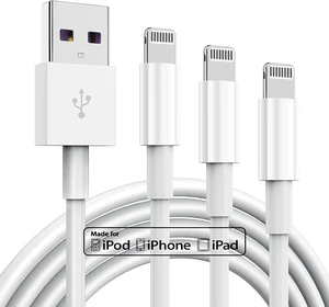 3 Pack Apple MFi Certified iPhone Charger Cable, Apple Lightning to USB Cable Cord, 2.4A Fast Charging Apple Phone Long Chargers for iPhone 14/13/12/11/11Pro/X/XS/XR/XS Max/8/7/6/5S/SE (3ft, White) 3 Pack Apple MFi Certified iPhone Charger Cable, Apple Lightning to USB Cable Cord, 2.4A Fast Charging Apple Phone Long Chargers for iPhone 14/13/12/11/11Pro/X/XS/XR/XS Max/8/7/6/5S/SE (3ft, White)