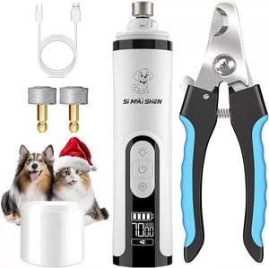 High-Power Pet Nail Grinder with Dual LED Lights, Rechargeable Electric Nail Trimmer for Cats and Dogs, Low-Noise Nail File with Blood Line Visibility for Safe and Gentle Grooming High-Power Pet Nail Grinder with Dual LED Lights, Rechargeable Electric Nail Trimmer for Cats and Dogs, Low-Noise Nail File with Blood Line Visibility for Safe and Gentle Grooming