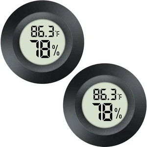 2 Pack Hygrometer Thermometer Digital Humidity Meter Indoor/Outdoor Humidity Monitor Reptile Thermo-Hygrometer for Greenhouse Humidors Terrarium Jars, Fahrenheit () /Celsius() (2) 2 Pack Hygrometer Thermometer Digital Humidity Meter Indoor/Outdoor Humidity Monitor Reptile Thermo-Hygrometer for Greenhouse Humidors Terrarium Jars, Fahrenheit () /Celsius() (2)