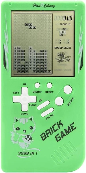 Retro Big Screen Brick Game Console 9999 in 1 Tank/Racing/Shooting Casual Puzzle Game Adjustable Difficulty and Speed Small and Easy to Carry Best Gifts green Retro Big Screen Brick Game Console 9999 in 1 Tank/Racing/Shooting Casual Puzzle Game Adjustable Difficulty and Speed Small and Easy to Carry Best Gifts green