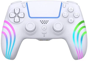PS5 Bluetooth Controller with Hall Effect Joystick, Wireless & USB for PS5/PS5 Slim/Pro/PC, RGB, Dual Vibration, 6-Axis Motion Sensor, Macro & Turbo, Multi-Platform Gamepad White PS5 Bluetooth Controller with Hall Effect Joystick, Wireless & USB for PS5/PS5 Slim/Pro/PC, RGB, Dual Vibration, 6-Axis Motion Sensor, Macro & Turbo, Multi-Platform Gamepad White