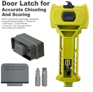 Door Latch Kit Mortise Lock Installation Tool, Door Lock Chisel Kit for Latch & Strike Plate Fitting Door Latch Kit Mortise Lock Installation Tool, Door Lock Chisel Kit for Latch & Strike Plate Fitting