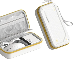 Hagibis Electronic Organizer Traveling Case Bag EVA Hardshell PU Portable Carrying Pouch for Mouse, Charger, Cables, Power Bank, SD Cards, USB Flash Disks, Accessories (Black) White Hagibis Electronic Organizer Traveling Case Bag EVA Hardshell PU Portable Carrying Pouch for Mouse, Charger, Cables, Power Bank, SD Cards, USB Flash Disks, Accessories (Black) White
