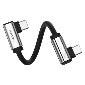 Hagibis 0.5ft 90 Degree USB4 Cable, 40Gbps Data Transfer, 8K@60Hz Video Display, 240W Fast Charging Right Angle USB-C Cable, Short Type-C Cable for iPhone 17 16 15 Pro Max, iPad Pro, Laptop Hagibis 0.5ft 90 Degree USB4 Cable, 40Gbps Data Transfer, 8K@60Hz Video Display, 240W Fast Charging Right Angle USB-C Cable, Short Type-C Cable for iPhone 17 16 15 Pro Max, iPad Pro, Laptop