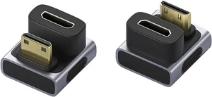 Hagibis Mini HDMI to Mini HDMI Adapter 2 Pack, 8K@60Hz 4K@240Hz U-Shaped 180 Degree Male to Female Extension Connector Conventer for Portable Monitor (Mini HDMI U-Shaped Front) Hagibis Mini HDMI to Mini HDMI Adapter 2 Pack, 8K@60Hz 4K@240Hz U-Shaped 180 Degree Male to Female Extension Connector Conventer for Portable Monitor (Mini HDMI U-Shaped Front)