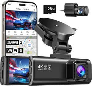 REDTIGER F7NP 4K Dash Cam Front Rear, STARVIS 2 Sensor, Free Card Included
5.8GHz WiFi-20MB/s Download, WDR Night Vision, Wide Angle, G-sensor Incident Detection, 24H Parking Mode(Hardwire kit needed) REDTIGER F7NP 4K Dash Cam Front Rear, STARVIS 2 Sensor, Free Card Included
5.8GHz WiFi-20MB/s Download, WDR Night Vision, Wide Angle, G-sensor Incident Detection, 24H Parking Mode(Hardwire kit needed)