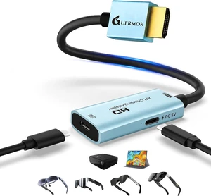 AR Glasses HDMI to USB-C Display Adapter, 4K@60Hz Video Converter
Switch 2/1, Xbox1, PS4/5 HDMI Source to USB-C Display Converter, for XREAL /Air Pro/RayNeo/Rokid, Portable Monitors (Black) AR Glasses HDMI to USB-C Display Adapter, 4K@60Hz Video Converter
Switch 2/1, Xbox1, PS4/5 HDMI Source to USB-C Display Converter, for XREAL /Air Pro/RayNeo/Rokid, Portable Monitors (Black)