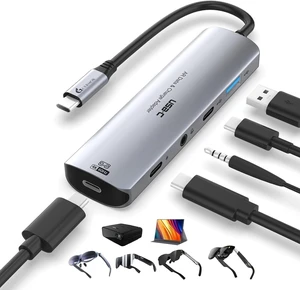 5-in-1 USBC AR Glasses Adapter, 4K@60Hz Video Hub, 100W PD Charging
PC/ Laptop/ Handheld Gaming Hub, Switch 2/1 Dock, USBC Display Hub for AR Glasses, Portable Monitor, Type-C Display (Silver) 5-in-1 USBC AR Glasses Adapter, 4K@60Hz Video Hub, 100W PD Charging
PC/ Laptop/ Handheld Gaming Hub, Switch 2/1 Dock, USBC Display Hub for AR Glasses, Portable Monitor, Type-C Display (Silver)