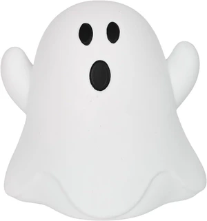 Toymendous Jumbo Squishy Ghost - Halloween Toy - Ages 3+ Thermoplastic Rubber, 5.5 in Tall, White, Squeeze And Stretch, Sensory Stress Relief, Desk Decoration