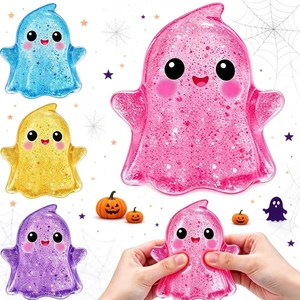 4Packs Halloween Ghost Squishy, Colorful Cute Squeeze Fidget Squishies, Soft Stress Relief Sensory Squishy for Halloween Party Favors & Birthday for Adults 4Packs Halloween Ghost Squishy, Colorful Cute Squeeze Fidget Squishies, Soft Stress Relief Sensory Squishy for Halloween Party Favors & Birthday for Adults