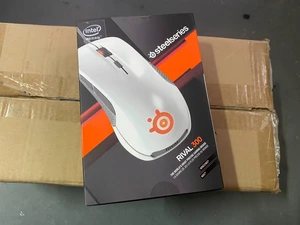 SteelSeries Rival 300 Gaming Mouse - White Edition, 6500 CPI Optical Sensor, 6 Programmable Buttons, RGB Lighting, Ergonomic Right-Handed Design, Wired USB for PC Gaming