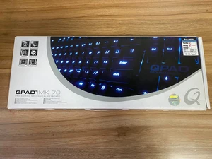QPAD MK-70 Mechanical Gaming Keyboard - Cherry MX Blue Switches, Compact Tenkeyless TKL Design, RGB Backlit, Aluminum Frame, Programmable Keys, Wired USB for PC Gaming QPAD MK-70 Mechanical Gaming Keyboard - Cherry MX Blue Switches, Compact Tenkeyless TKL Design, RGB Backlit, Aluminum Frame, Programmable Keys, Wired USB for PC Gaming