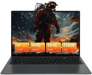 Auusda 16" Business Laptop AMD Ryzen 7 4800H 2.9-4.2GHz, 16GB DDR4 RAM, 512GB NVME SSD, Windows 11 Pro Computer, SODIMM*2, Slot*2, Backlit, Fingerprint, Gray Auusda 16" Business Laptop AMD Ryzen 7 4800H 2.9-4.2GHz, 16GB DDR4 RAM, 512GB NVME SSD, Windows 11 Pro Computer, SODIMM*2, Slot*2, Backlit, Fingerprint, Gray