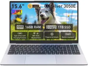 Auusda 15.6" FHD Laptop, 16GB RAM 1TB SSD, Window 11 Pro, Fingerprint Sensor, Backlit Keyboard, AMD Athlon Silver 3050e Processor 4M Cache, Type-C, HDMI, for Work/Study/Daily Use, Silver Auusda 15.6" FHD Laptop, 16GB RAM 1TB SSD, Window 11 Pro, Fingerprint Sensor, Backlit Keyboard, AMD Athlon Silver 3050e Processor 4M Cache, Type-C, HDMI, for Work/Study/Daily Use, Silver