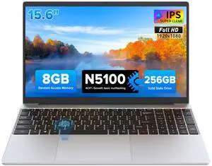 Auusda 15.6" Silver Laptop PC, 8GB RAM 256GB SSD, Backlit Keyboard, Fingerprint Sensor, USB 3.0*2, Up to 8TB Storage, Win 11 Pro Compatible, 6000mAh, N5100 Quad-Core, Ideal for Light Office & Business Auusda 15.6" Silver Laptop PC, 8GB RAM 256GB SSD, Backlit Keyboard, Fingerprint Sensor, USB 3.0*2, Up to 8TB Storage, Win 11 Pro Compatible, 6000mAh, N5100 Quad-Core, Ideal for Light Office & Business