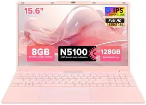 Auusda 15.6" Pink Laptop PC, 8GB RAM 128GB SSD, Backlit Keyboard, Fingerprint Sensor, USB 3.0*2, Up to 8TB Storage, Win 11 Pro Compatible, 6000mAh, N5100 Quad-Core, Ideal for Light Office & Business Auusda 15.6" Pink Laptop PC, 8GB RAM 128GB SSD, Backlit Keyboard, Fingerprint Sensor, USB 3.0*2, Up to 8TB Storage, Win 11 Pro Compatible, 6000mAh, N5100 Quad-Core, Ideal for Light Office & Business