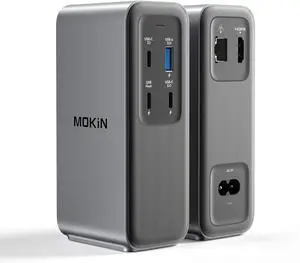 100W GaN Charger USB-C Docking Station, 4K HDMI, 10 Gbps Fast Data Transfers, Gigabit Ethernet Port, USB C Dock for MacBook Pro, , iPhone 16/15, iPad, Laptop and More