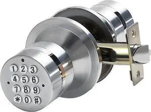Keyless Electronic Entry Door Knob, Keypad Smart Door Knob, Interior Door Handle with Lock, Automatic Locking, Battery Backup, Backlight, Easy Installation, Great for Home, Hotel and Office1