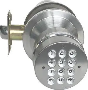 Electronic Door Knob (Spring Latch Lock; Not Deadbolt; Not Phone Connected), Single Front keypad YL 99, max Security