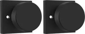 Haidms Matte Black Dummy Door Knobs, Heavy Duty Half No-Turning Dummy Knob for Closet Doors, Zinc-Alloy Single-Sided Door Locks (2 Pieces/1 Pair)