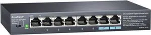 BrosTrend 2.5Gb Switch, Unmanaged 8 Port Ethernet Switch 2.5 Gigabit Supports Static Link Aggregation & VLAN, Fanless, Desktop Wall Mount, Multi Gig Splitter for Gaming, NAS, PC, Lifetime Protection