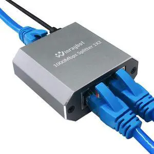Ethernet splitter 1 to 2,Ethernet splitter,ethernet switch 2 port,1000Mbps ethernet hub,usb powered ethernet switch,dual ethernetsplitter,cat 6 HUB 1 in 2 out,cat 5splitter 1 to 2 high speed