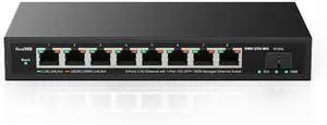 8 Port 2.5Gb Web Managed Ethernet Network Switch with 8 x 2.5 Gigabit | 1 x 10G SFP+ | Work with 10-100-1000Mbps Devices | 60G Bandwidth | Fanless Quiet Metal Internet Switch