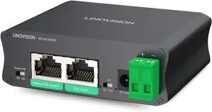 Upgraded LINOVISION Industrial Gigabit 30W PoE Splitter with Switchable DC12V/24V Output and Passive PoE Output for Wireless Bridges Like UB Loco5AC, Designed for Cameras and IoT Systems