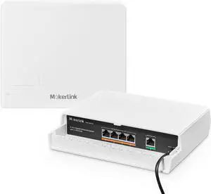 MokerLink 5 Port Outdoor Gigabit POE Switch, with 4 POE+ Ports 1000Mbps, 78W IEEE802.3af/at, Weatherproof Unmanaged Plug and Play Fanless Switch