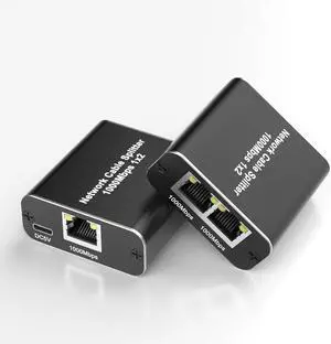 RJ45 Ethernet Splitter 1 to 2, Gigabit Network Splitter with USB Power Cable, RJ45 Internet Splitter 1000Mbps High Speed for Cat 5/5e/6/7/8 Cable [2 Devices Simultaneously Networking]