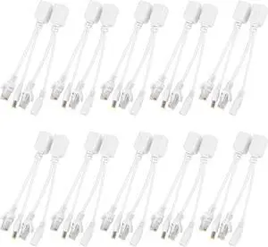 Sonew IP Camera POE RJ45 Cable Power Over Ethernet Adapter Injector + Splitter 12 V 10 Pair