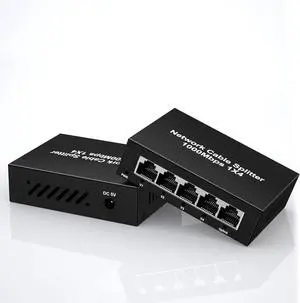 RJ45 Ethernet Splitter 1 to 4 High Speed, Gigabit Network Splitter with USB Power Cable, RJ45 Internet Splitter 1000Mbps High Speed for Cat 5/5e/6/7/8 Cable [4 Devices Simultaneously Networking]