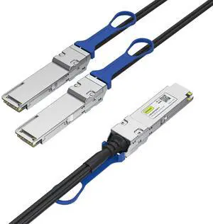 10Gtek for Mellanox MCP7H00-G01A 100Gb/s to 2x50GbE (QSFP28 to 2xQSFP28) Direct Attach Copper Splitter Cable, Breakout Passive Copper Hybrid Cable, ETH, 1.5-Meter