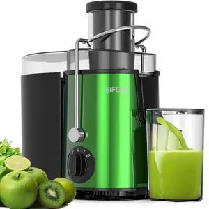 Easy to Clean Juicer Machines, SiFENE 3" Big Mouth Centrifugal Juicer Extractor for Fruits & Vegetables, Compact Juicing Maker, Non-BPA (Green)