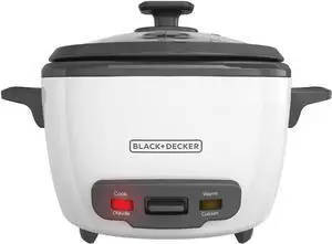 BLACK+DECKER 16-Cup Rice Cooker, 8-Cup Uncooked Rice, Steaming Basket, Removable Non-Stick Bowl, One Touch, Keep Warm