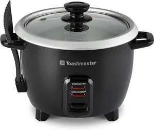 Toastmaster 10-Cup Electric Rice Cooker (5 cups uncooked), Black, TM-101RCCN