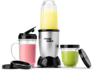 Magic Bullet Blender, Small, Silver, 11 Piece Set