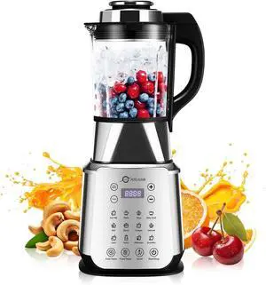 Blenders for Kitchen 1200W High Speed Glass blender, Professional 59oz Countertop Blender and Food Processor Combo with Heating, Auto Clean, 14 Functions, Keep Warm, Glass Jar Blender for Soups Sauces