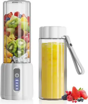 COKUNST Portable Blender, Small Smoothie & Shake Maker with LED Display, 17 oz (500ml) Personal Blender with 6 Blades, USB C Rechargeable Juice Mixer with Extra Lid for Travel, Office, Gym, Home