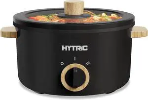 Hytric Hot Pot Electric, 2.5L Portable Electric Pot with Non-Stick Coating, Multi-functional Cooker for Stir Fry, Steak, Noodles, Soup, Portable Ramen Cooker for Dorm and Office, Black