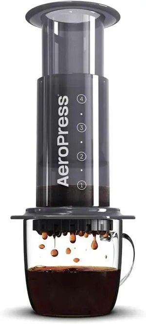 AeroPress Original Coffee Press  3 In 1 Brew Method Combines French Press, Espresso, Full Bodied Coffee Without Grit or Bitterness, Small Portable Coffee Maker for Camping & Travel