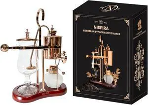 Nispira Belgium Royal Family Balance Syphon Unique Gravity Vintage Coffee Maker Vacuum Brewing System Copper 500 ml