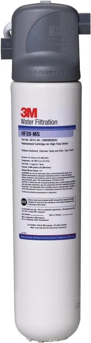 3M High Flow Series System BREW120-MS, 5616001, For Brewed Coffee and Hot Tea, Valve-in-Head Design