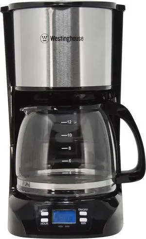 Westinghouse 220 volts 12 cup coffee maker 220v 240 volt Digital Programmable Coffee Machine Permanent Filter & Hot Plate (NOT FOR USE IN USA)