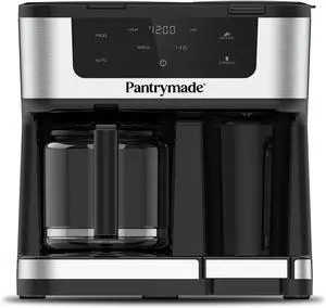 Deluxe 12-Cup Coffee Maker & Single Serve Brewer  Programmable, K-Cup Compatible, Adjustable Brew Size, Glass Carafe, Auto Shut-Off - Ideal for Home or Office