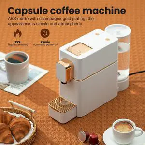 Espresso Machine for Coffee Capsules Compatible with Nespresso OriginalLine Machine, Espresso Maker for Nespresso OriginalLine, Bestpresso Coffee Capsules Peet's Espresso more (White)